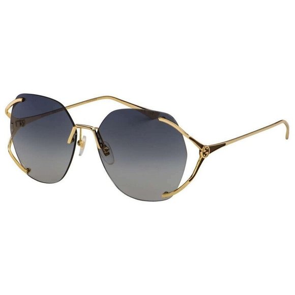 Gucci GG0651S Butterfly Rim-Less Grey Gradient Women Sunglasses - Picture 1 of 5